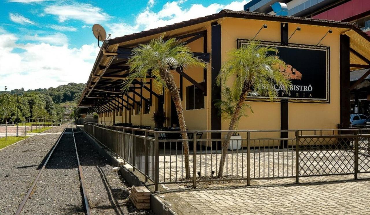Verde Vale Hotel Videira Bagian luar foto